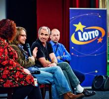 Magdalena Domaradzka, Arkadiusz Wojnarowski, Martin Duba, Martin Nowosad. Spotkanie po projekcji filmu „Bella mia”